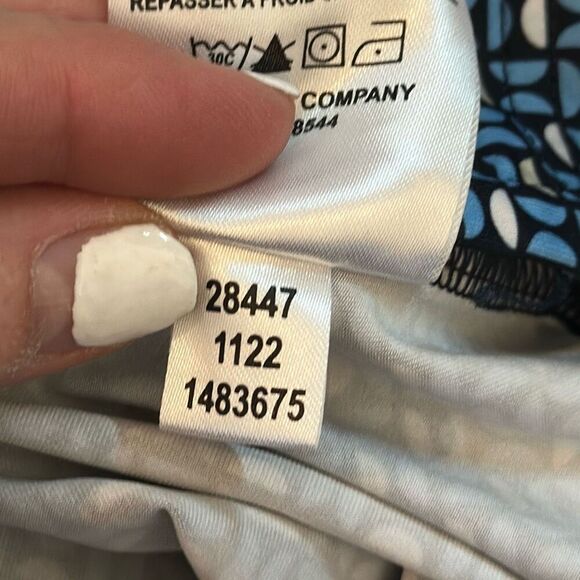 FootJoy Half Moon Geo Lisle Self Collar Golf Polo size XL Blue Apple Centennial - Picture 8 of 8